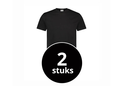 Beeren Heren T-Shirt American Classic Oversized Zwart 2-Pack