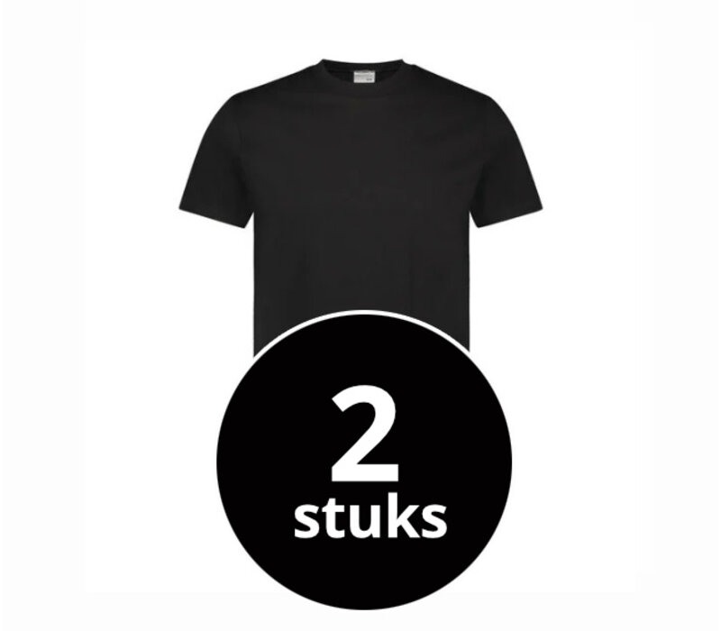 Heren T-Shirt American Classic Oversized Zwart 2-Pack