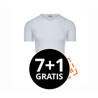 Beeren Heren T-Shirt Stays Fresh V-hals M3000 Wit voordeelpack