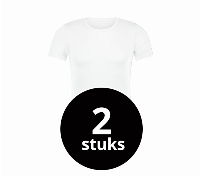 Beeren Heren T-Shirt Extra Lang Green Comfort Wit 2-Pack
