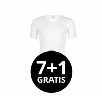 Beeren Heren V-Hals T-Shirt Extra Lang M3000 Wit voordeelpack