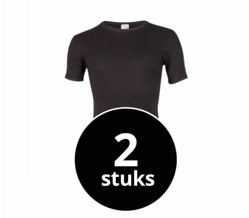 heren T-shirt extra lang M3000 zwart 2-Pack