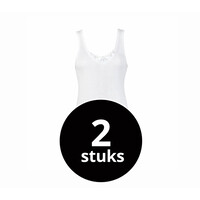 dames hemd angela wit 2-Pack