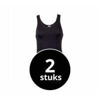dames comfort feeling hemd zwart 2-Pack