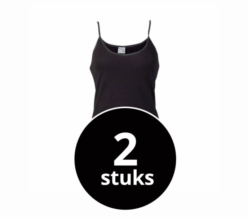 dames hemd brigitte zwart 2-Pack