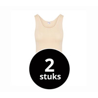 dames comfort feeling hemd Beige 2-Pack