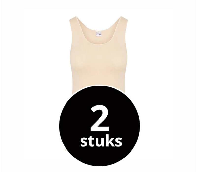 dames comfort feeling hemd Beige 2-Pack