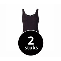 dames hemd madonna zwart 2-Pack
