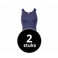 dames hemd elegance donkerblauw 2-Pack
