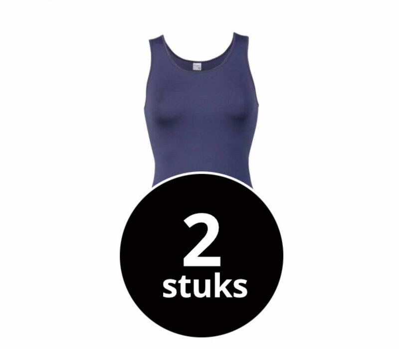 dames hemd elegance donkerblauw 2-Pack