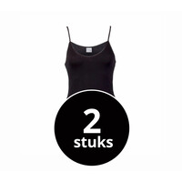 dames top comfort feeling zwart 2-Pack