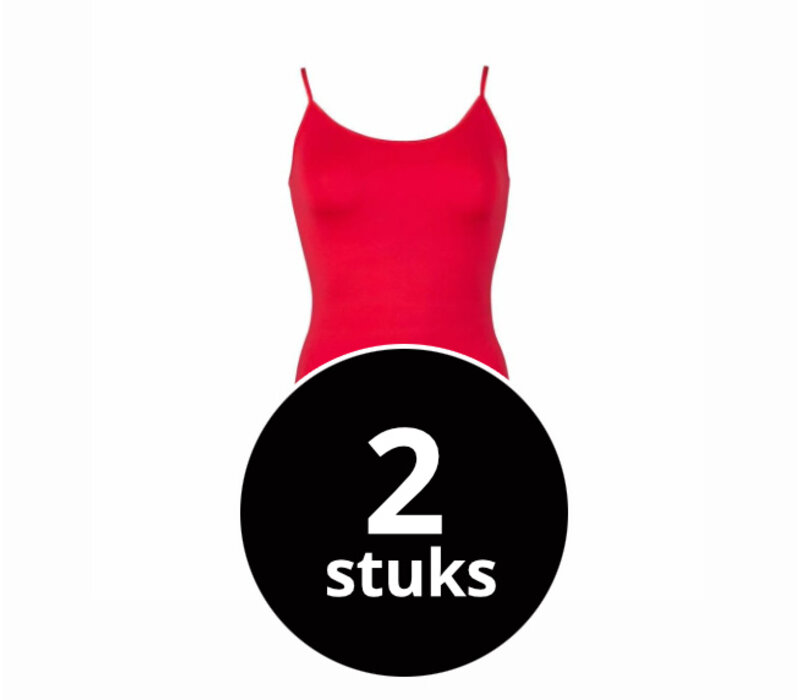 dames top elegance rood 2-Pack