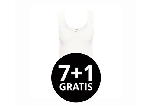 Beeren Dames Comfort Feeling Hemd Wit Met Kant Voordeelpack