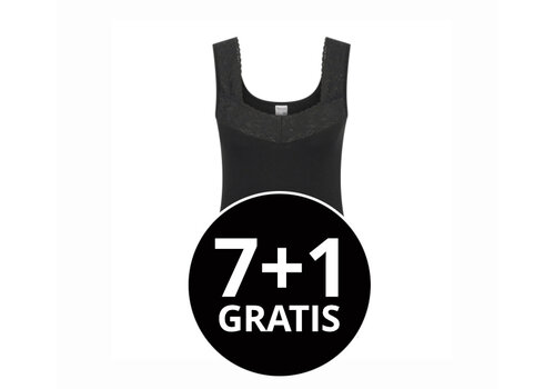 Beeren Dames Comfort Feeling Hemd Zwart Met Kant Voordeelpack