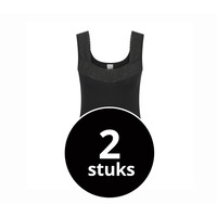 Beeren Dames Comfort Feeling Hemd Zwart Met Kant 2-Pack