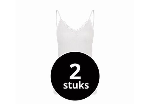 Beeren Dames Hemd Mara Wit 2-Pack