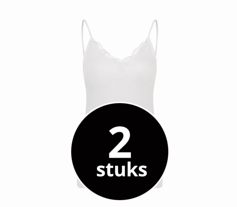 Beeren Dames Hemd Mara Wit 2-Pack