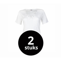 dames T-shirt beatrix wit 2-Pack