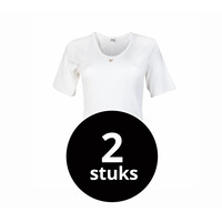 dames T-shirt M3000 wit 2-Pack