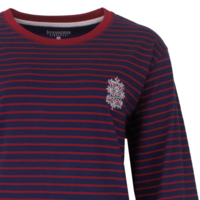 Irresistible Dames Pyjama Streep Blauw Rood