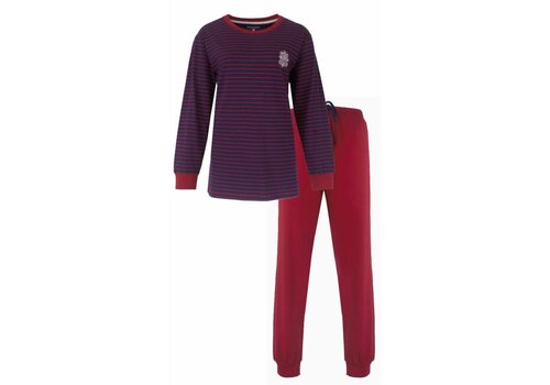 Irresistible Irresistible Dames Pyjama Streep Blauw Rood