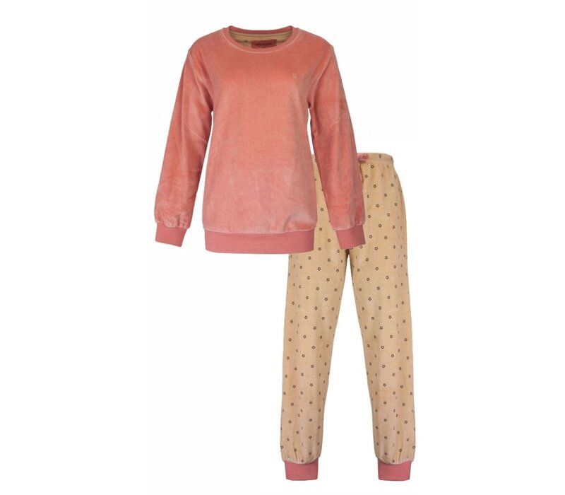 Irresistible Dames Pyjama Velours Roze