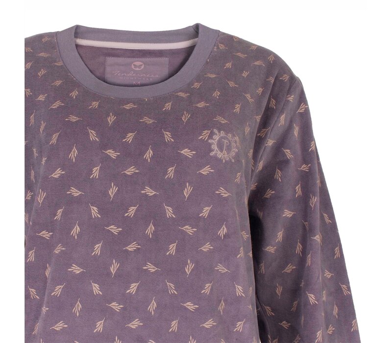 Tenderness Dames Pyjama Velours Paars