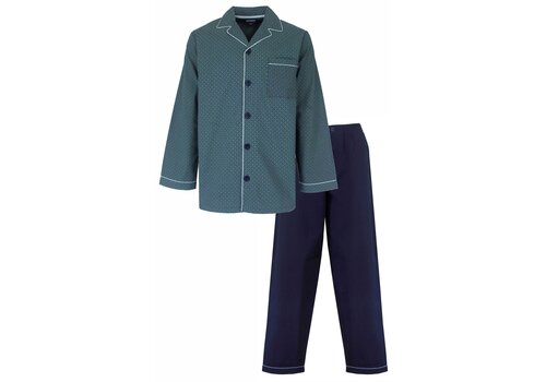 Paul Hopkins Paul Hopkins Heren Pyjama Geweven Groen Blauw