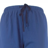 MEQ Heren Pyjama V-hals Lange Mouw Blauw