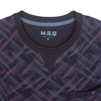 MEQ Heren Pyjama Lange Mouw Blauw