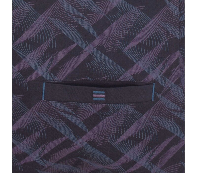MEQ Heren Pyjama Lange Mouw Blauw