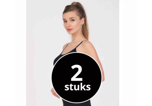 Maxx Owen Maxx Owen Dames Top Bamboe Zwart 2-Pack