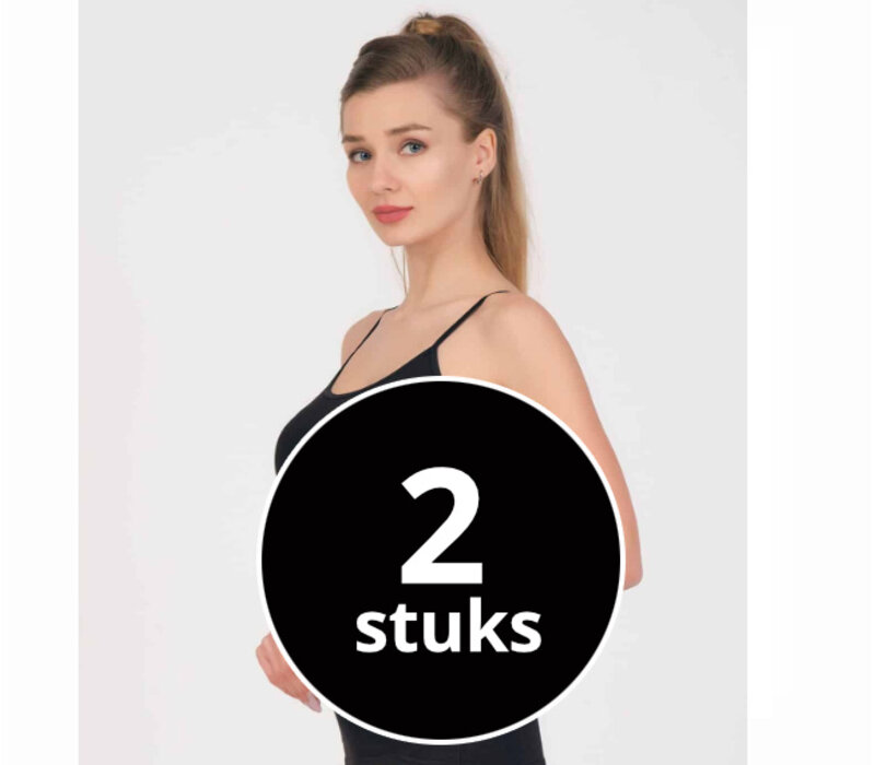 Maxx Owen Dames Top Bamboe Zwart 2-Pack