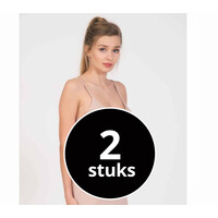 Maxx Owen Dames Top Bamboe Huidskleur 2-Pack