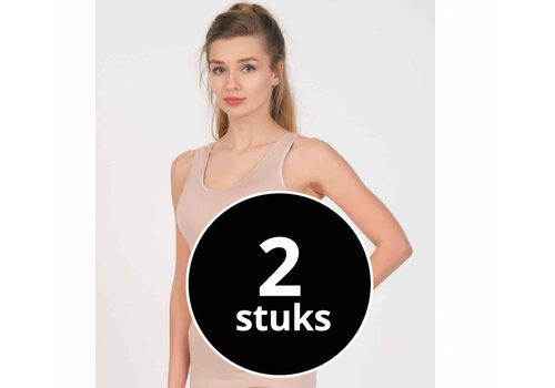 Maxx Owen Maxx Owen Dames Hemd Bamboe Huidskleur 2-Pack Maxx Owen Maxx Owen Dames Hemd Bamboe Huidskleur 2-Pack