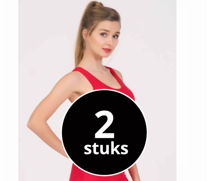 Maxx Owen Dames Hemd Bamboe Rood 2-Pack