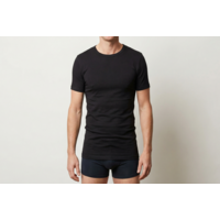 heren T-shirt extra lang M3000 zwart 2-Pack