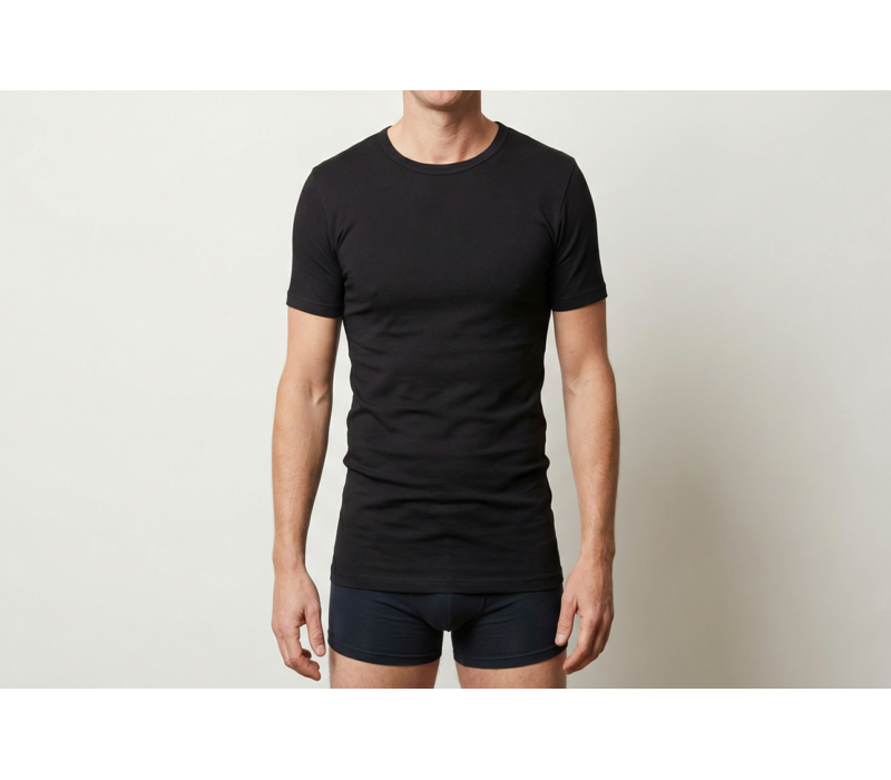 heren T-shirt extra lang M3000 zwart 2-Pack