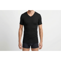 Beeren Heren V-Hals T-Shirt Extra Lang M3000 Zwart voordeelpack