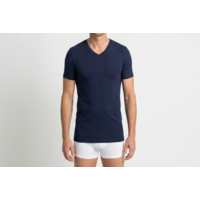 Beeren Heren V-Hals T-Shirt Extra Lang M3000 marine 2-Pack