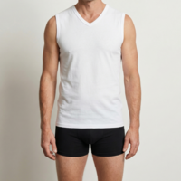 heren hemd V-hals wit 2-Pack