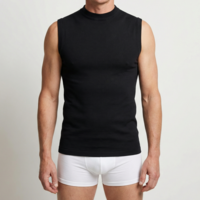 heren mouwloos comfort feeling hemd zwart voordeelpack