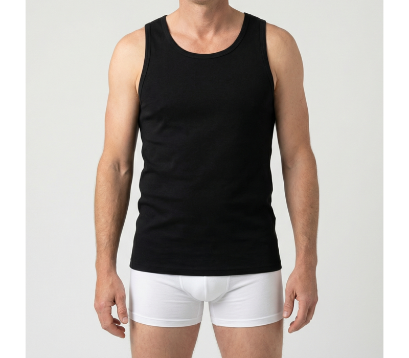 heren singlet comfort feeling zwart voordeelpack