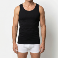 heren singlet beeren young zwart voordeelpack