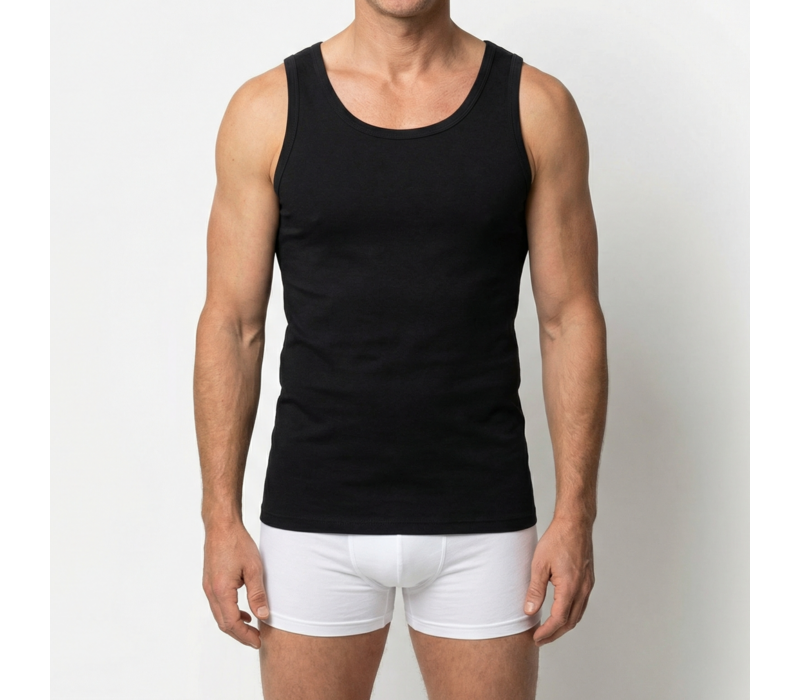 heren singlet beeren young zwart voordeelpack