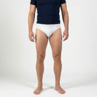 heren sportslip zonder gulp comfort feeling wit 2-Pack