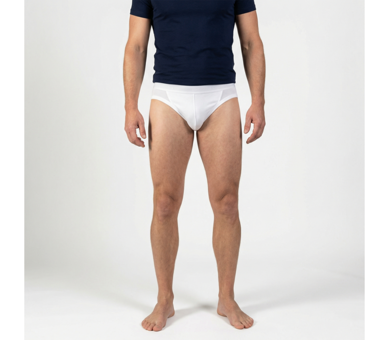 heren sportslip zonder gulp comfort feeling wit 2-Pack