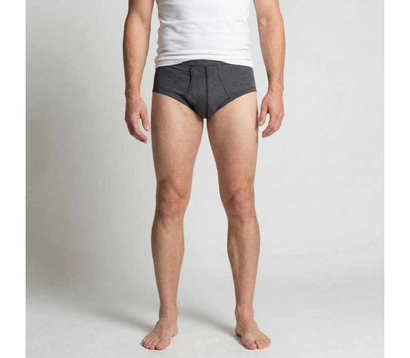 heren slip met gulp zwart M55 2-Pack