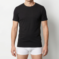 heren T-shirt M3000 zwart  2-Pack