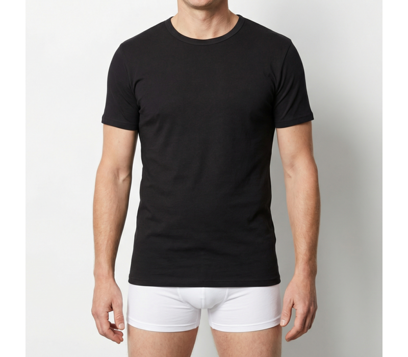 heren T-shirt M3000 zwart  2-Pack